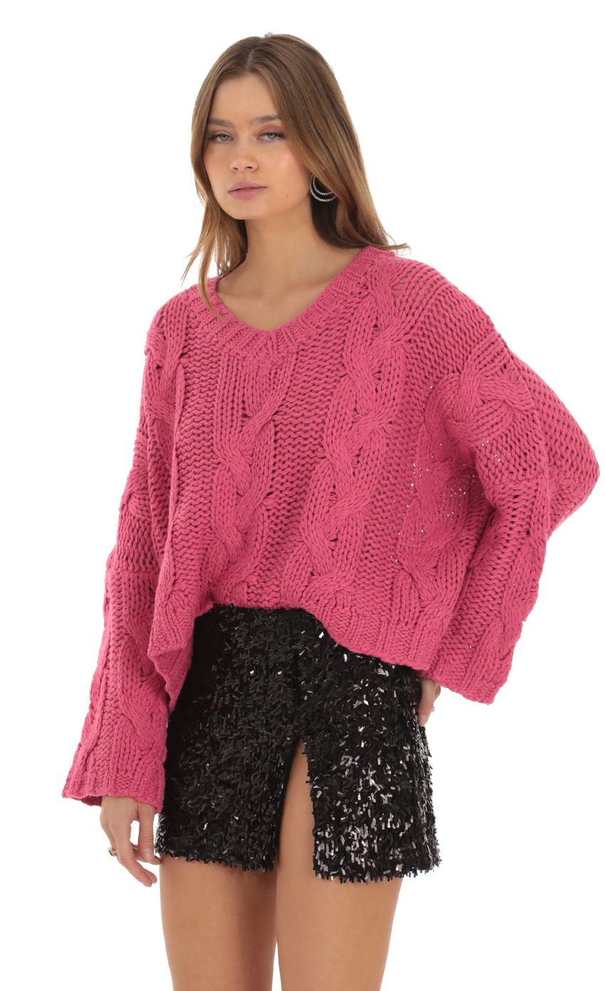 Lucy in the Sky Sequin Slit Skirt in Black