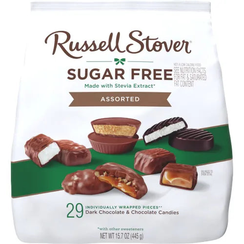 Russell Stover Chocolates Sugar Free Assorted Chocolate Candy, 15.7 oz bag