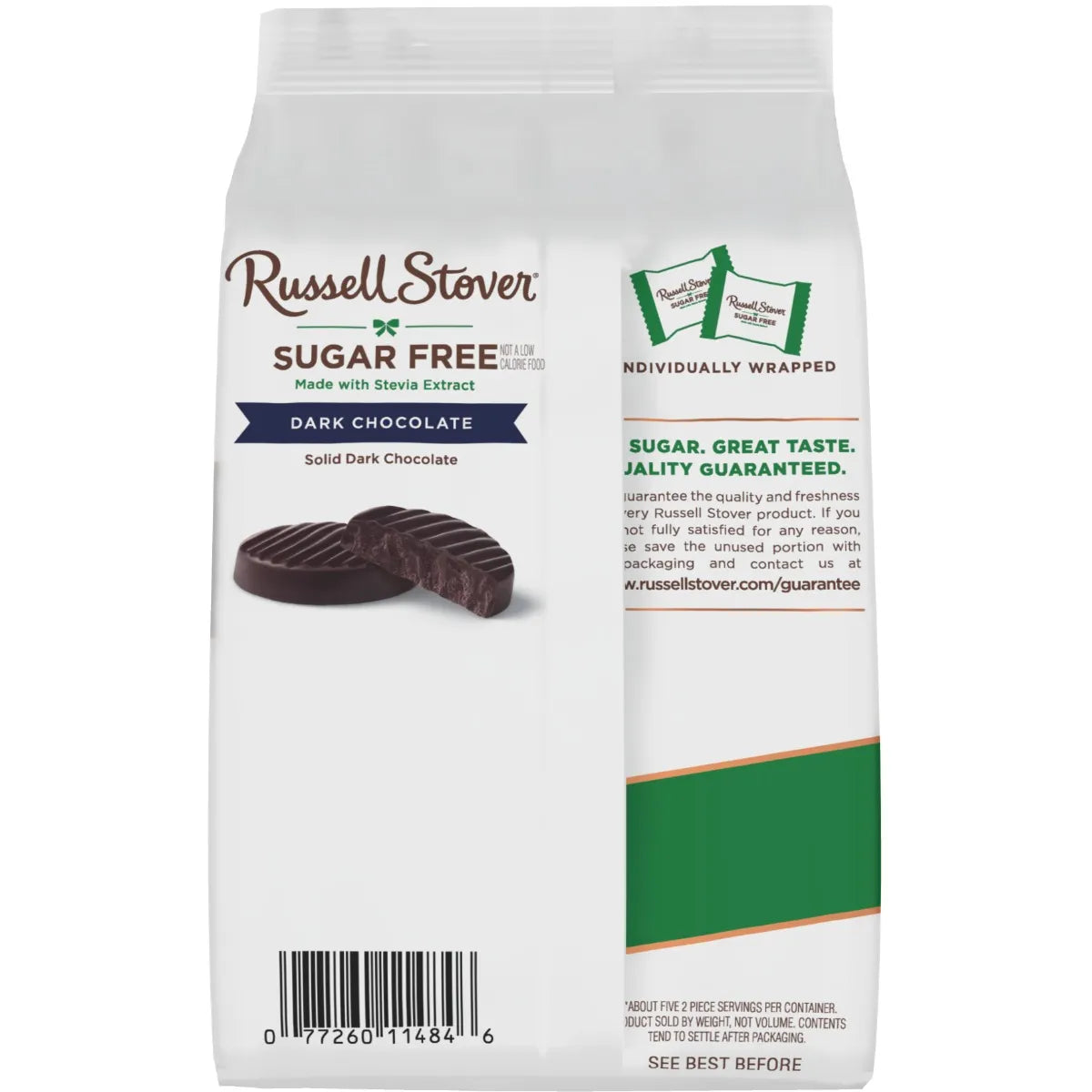 Russell Stover Chocolates Sugar Free Dark Chocolate Medallions Mini Candies, 5 oz bag