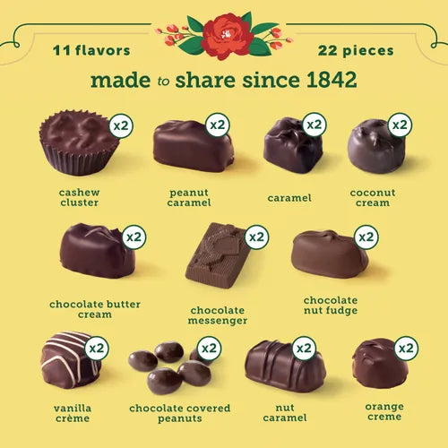 Russell Stover Chocolates Whitman's Sampler Assorted Dark Chocolates, 10 oz.