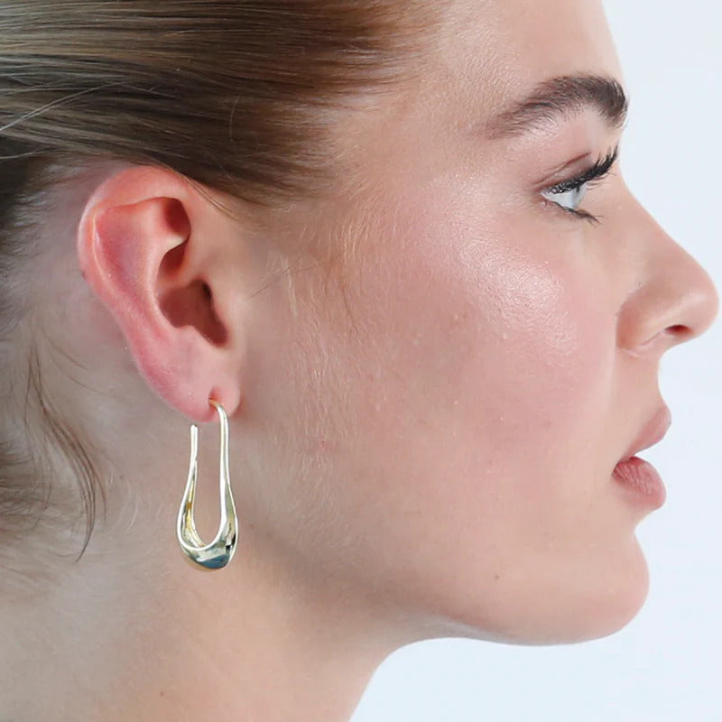 ARGENTO VIVO THE GEOMETRIC PEAR EARRING