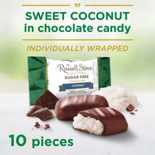Russell Stover Chocolates Sugar Free Coconut Mini Candies, 5 oz bag