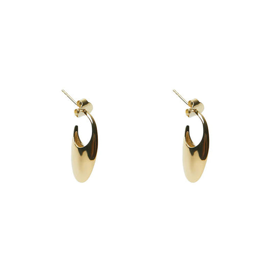 ARGENTO VIVO THE OVAL KNIFE EDGE EARRING