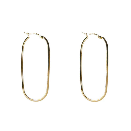 ARGENTO VIVO THE LARGE U-SHAPE KNIFE EDGE HOOP