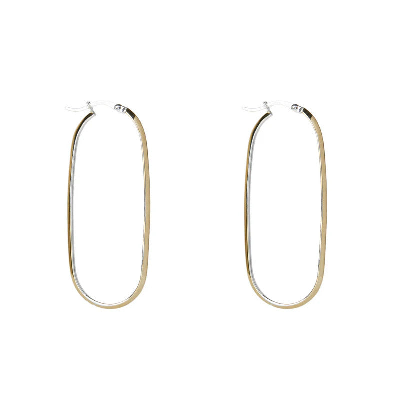 ARGENTO VIVO THE LARGE U-SHAPE KNIFE EDGE HOOP