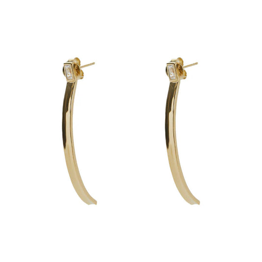 ARGENTO VIVO THE CONCAVE CZ EARRING
