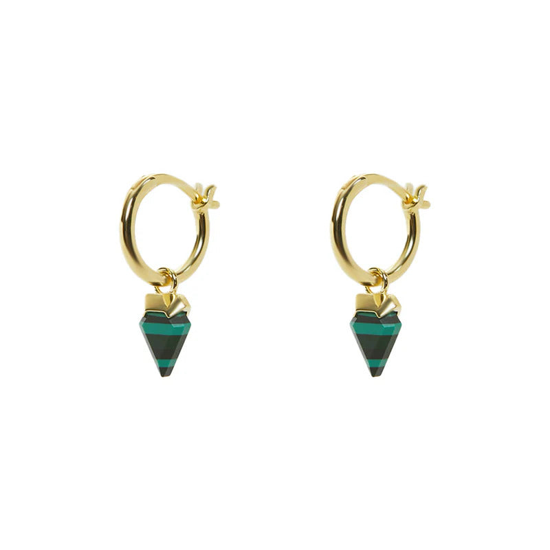 ARGENTO VIVO THE MALACHITE DROP HUGGIE