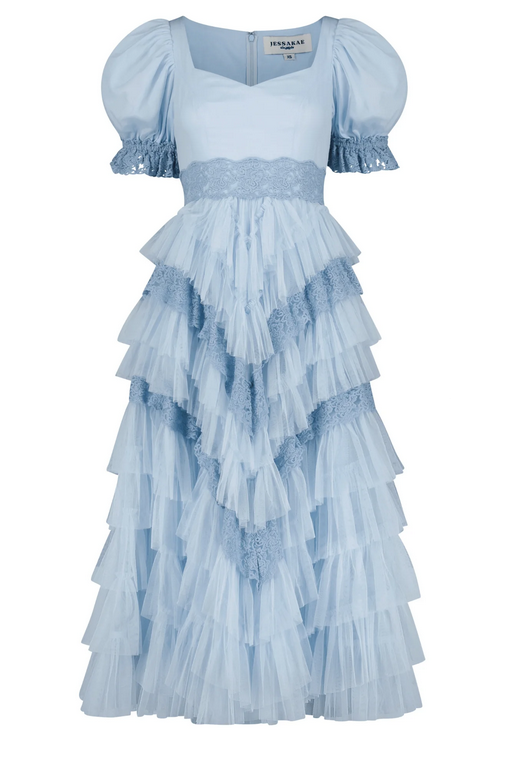 JessaKae Thumbelina Dress - Blue Lace
