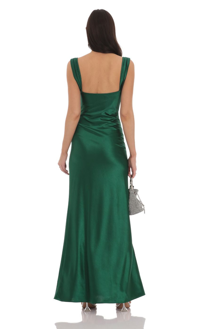Lucy in the Sky Satin Lace-Bust Dress