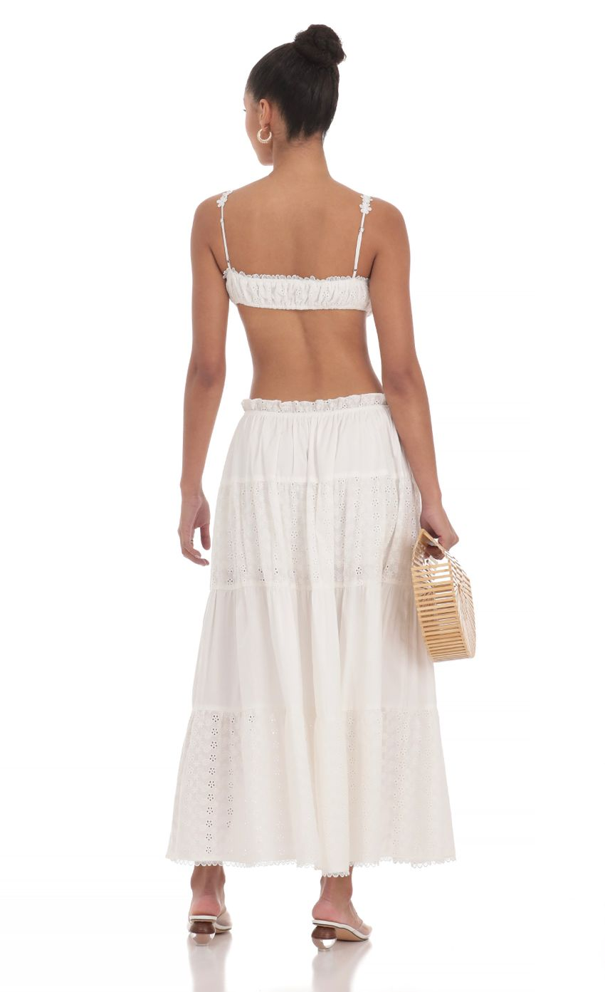 Lucy in the Sky Eyelet Skirt in White