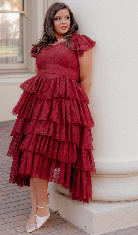 JessaKae Mia Dress - Burgundy