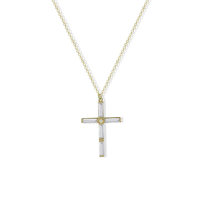ARGENTO VIVO THE MINI CELIA CROSS NECKLACE