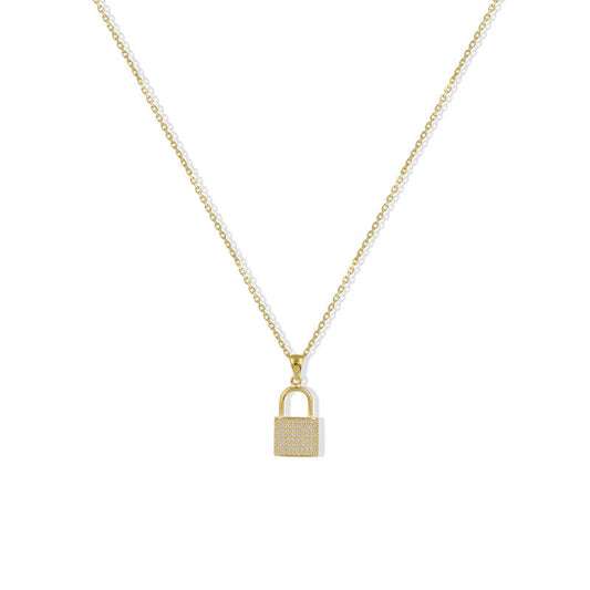 ARGENTO VIVO THE PAVE LOCK NECKLACE