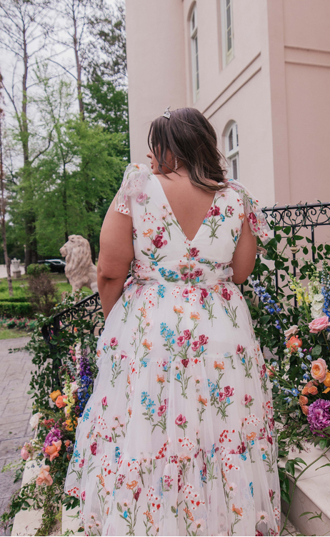JessaKae Margaret Midi Dress - White Floral