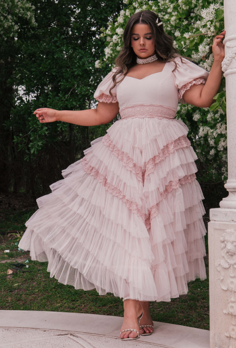 JessaKae Thumbelina Dress - Pink Lace