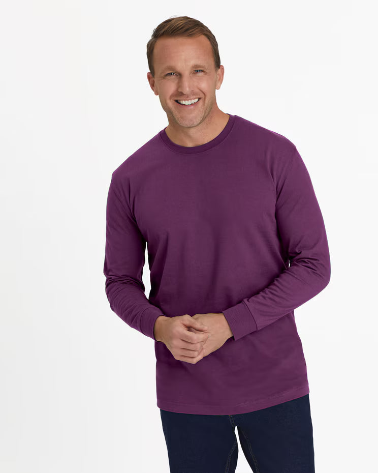 BLAIR John Blair Everyday Jersey Knit Long-Sleeve No-Pocket Crew Neck Tee