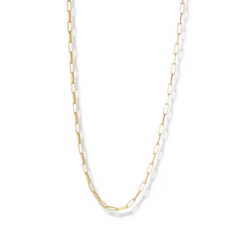 ARGENTO VIVO THE THIN PAPERCLIP NECKLACE