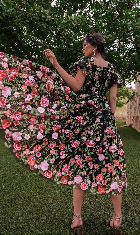 JessaKae Rose Dress - Maxi - Black