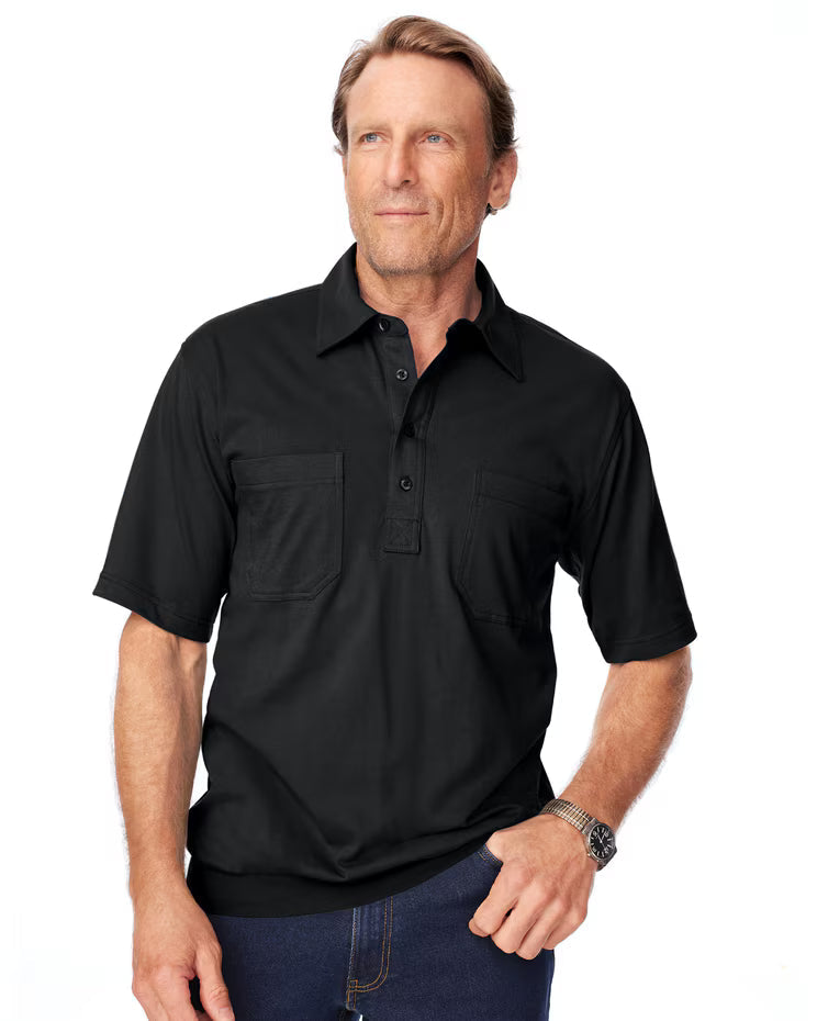 BLAIR John Blair Short-Sleeve Banded-Bottom Polo