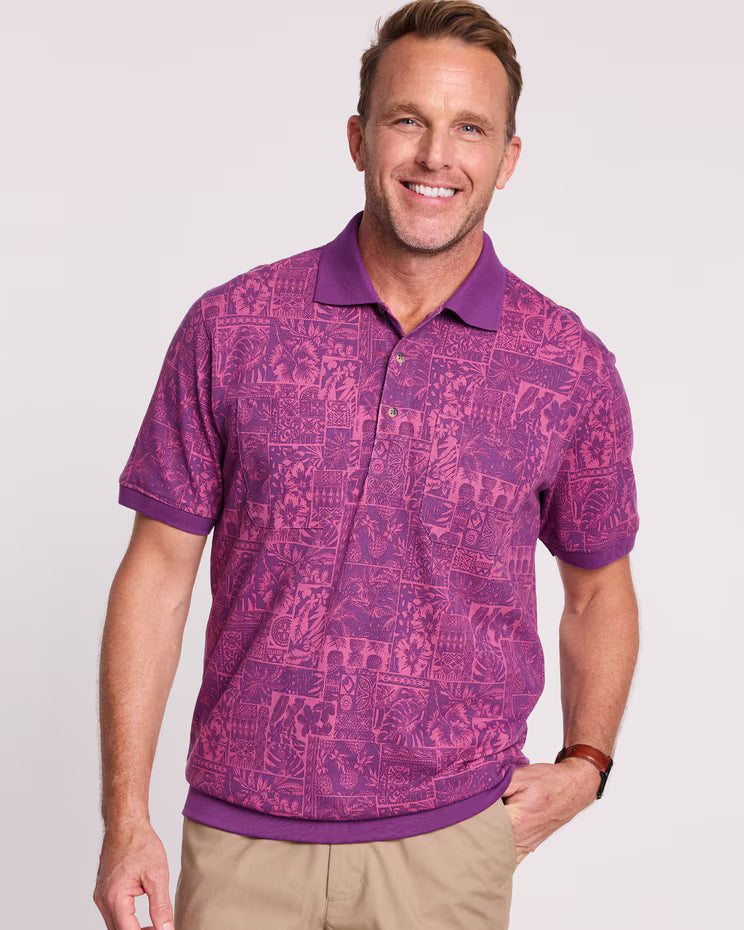 BLAIR Haband Men’s Banded Bottom Perfect Polo