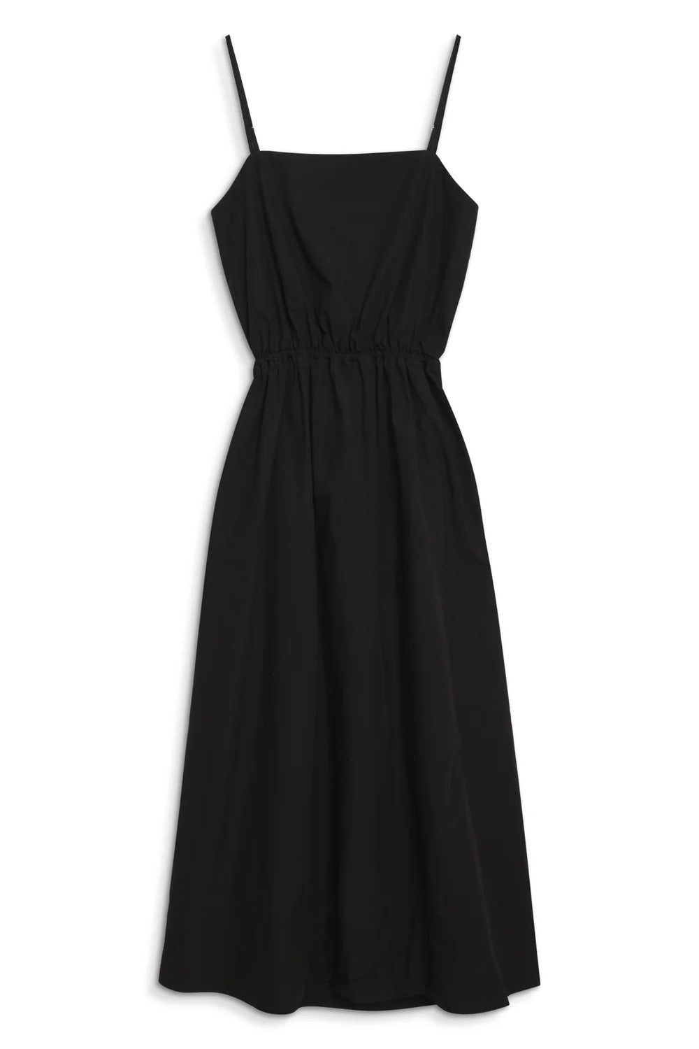 BAILEY/44 Women's Structured Poplin Open Back Midi dress in Black