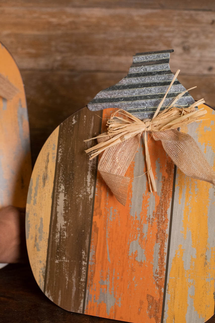 Decorator's Warehouse MDF Table Pumpkins - Set Of 2