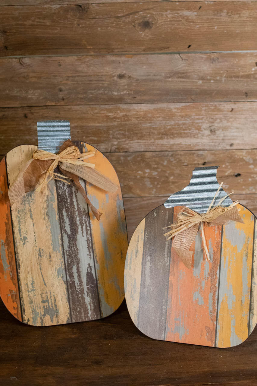 Decorator's Warehouse MDF Table Pumpkins - Set Of 2