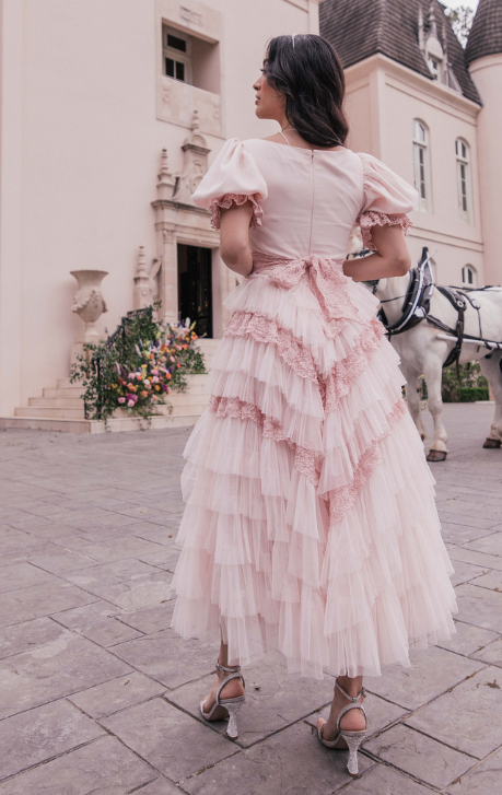 JessaKae Thumbelina Dress - Pink Lace