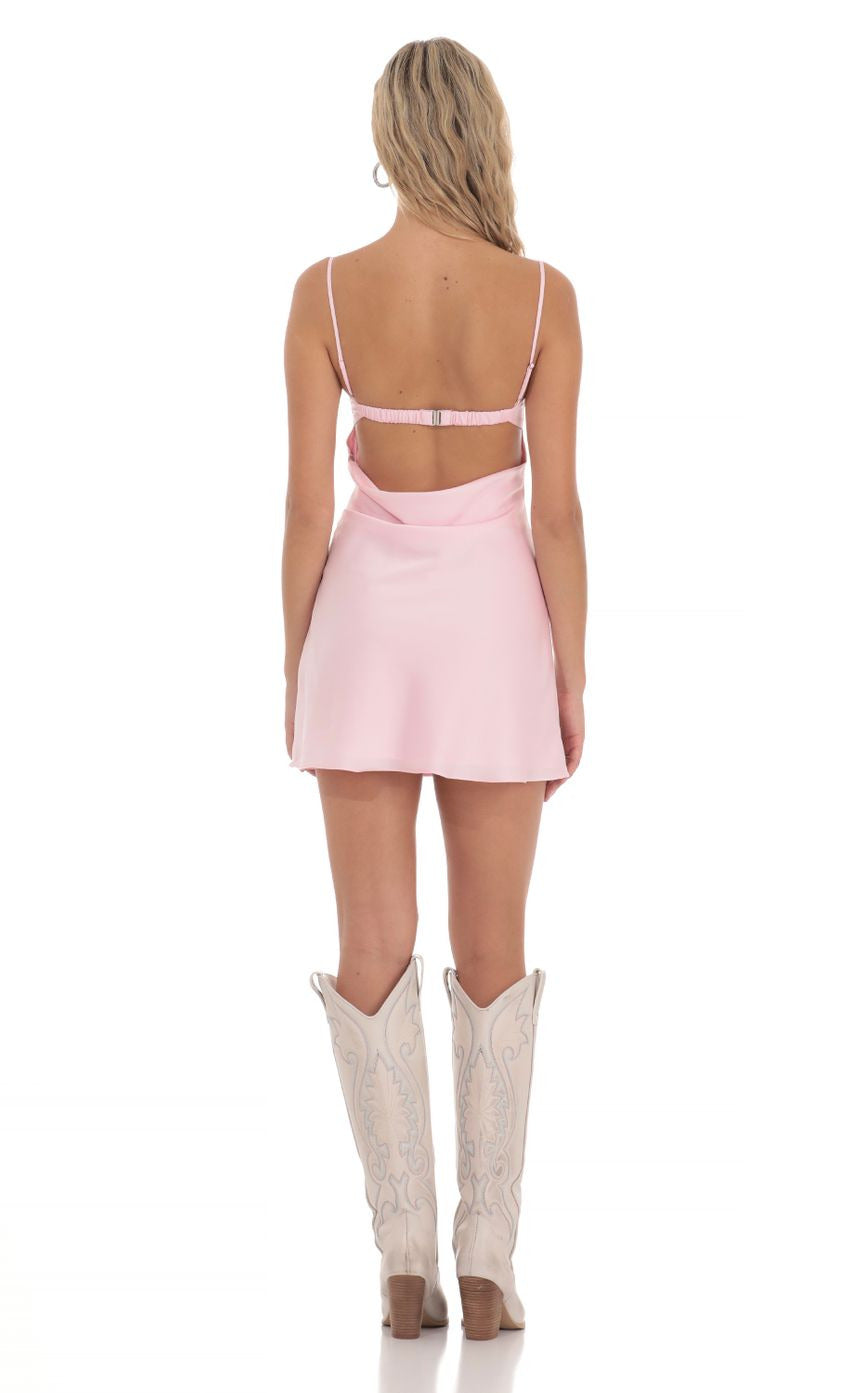 Lucy in the Sky Satin Open Back Dress