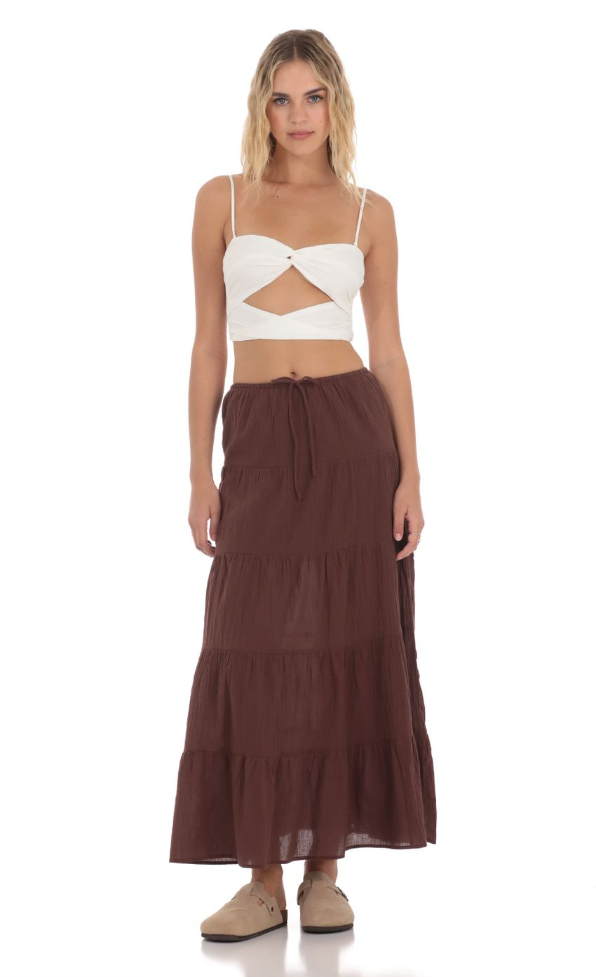 Lucy in the Sky Cutout Top in White