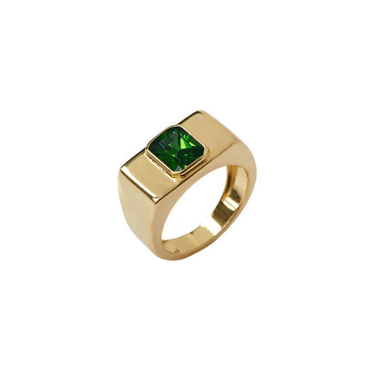 ARGENTO VIVO THE BAGUETTE SQUARE COCKTAIL RING