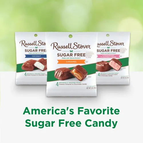 Russell Stover Chocolates Sugar Free Caramels Candies, 2 oz bag