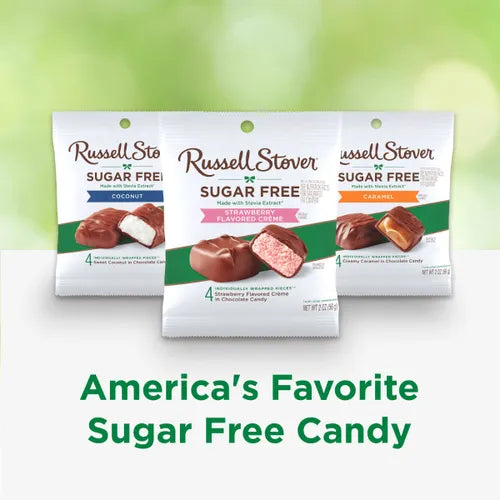 Russell Stover Chocolates Sugar Free Strawberry Creme Candies, 2 oz bag