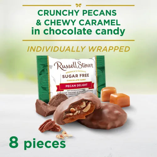 Russell Stover Chocolates Sugar Free Pecan Delight Mini Candies, 4.7 oz bag