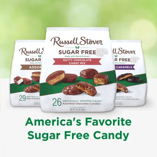 Russell Stover Chocolates Sugar Free Assorted Chocolate Candy with Nuts, 15.5 oz bag