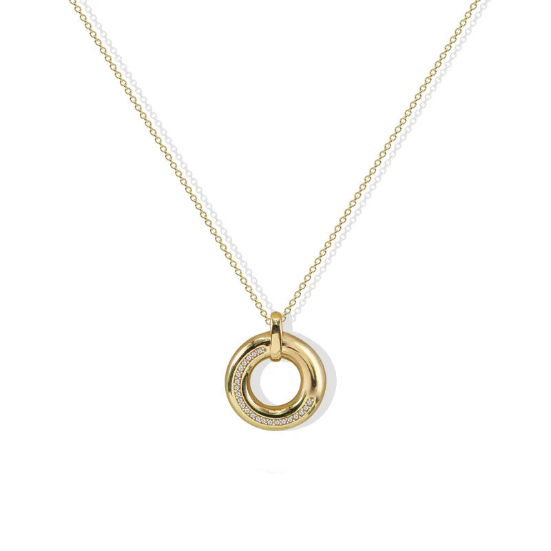 ARGENTO VIVO THE SMALL CIRCLE PENDANT NECKLACE