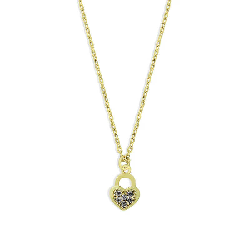 ARGENTO VIVO THE HEART PADLOCK NECKLACE