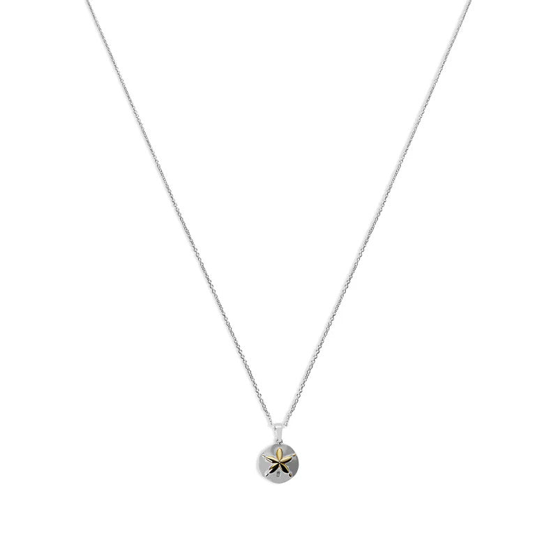 ARGENTO VIVO THE TWO TONE SAND DOLLAR NECKLACE