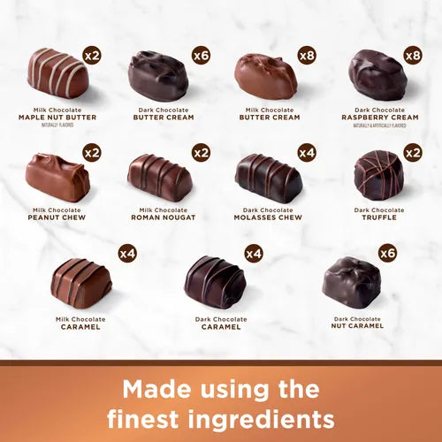 Russell Stover Chocolates Assorted Chocolates, 3 lb. Copper Box