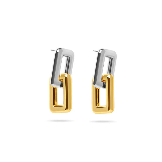 ARGENTO VIVO THE TWO TONE BOX CHAIN EARRING