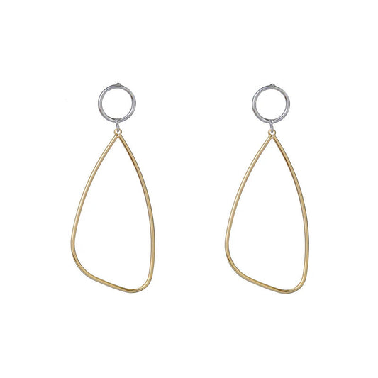 ARGENTO VIVO THE TWO TONE STATEMENT DROP EARRING