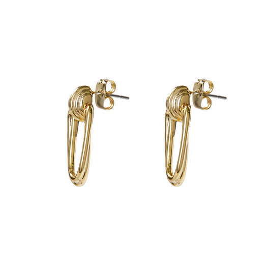 ARGENTO VIVO THE OVAL RIDGE DOOR KNOCKER EARRING