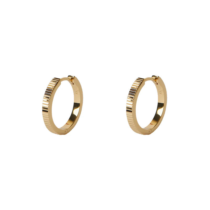 ARGENTO VIVO THE DIAMOND CUT HOOP