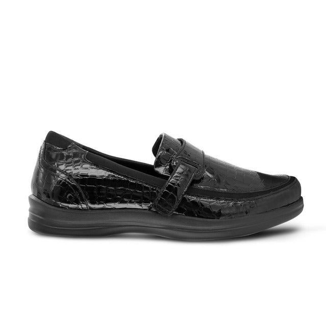 Apexfoot Women's Dress Shoe Petals Evelyn - Black Croc