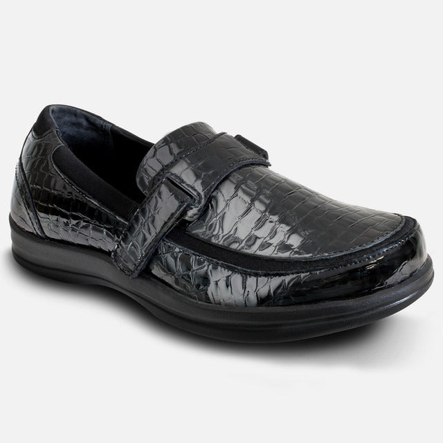 Apexfoot Women's Dress Shoe Petals Evelyn - Black Croc