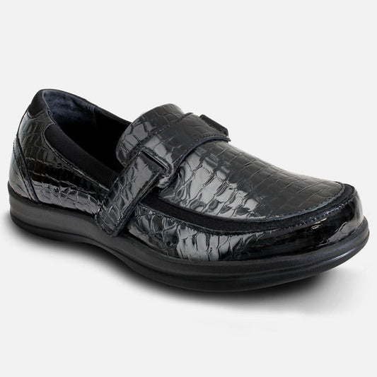 Apexfoot Women's Dress Shoe Petals Evelyn - Black Croc