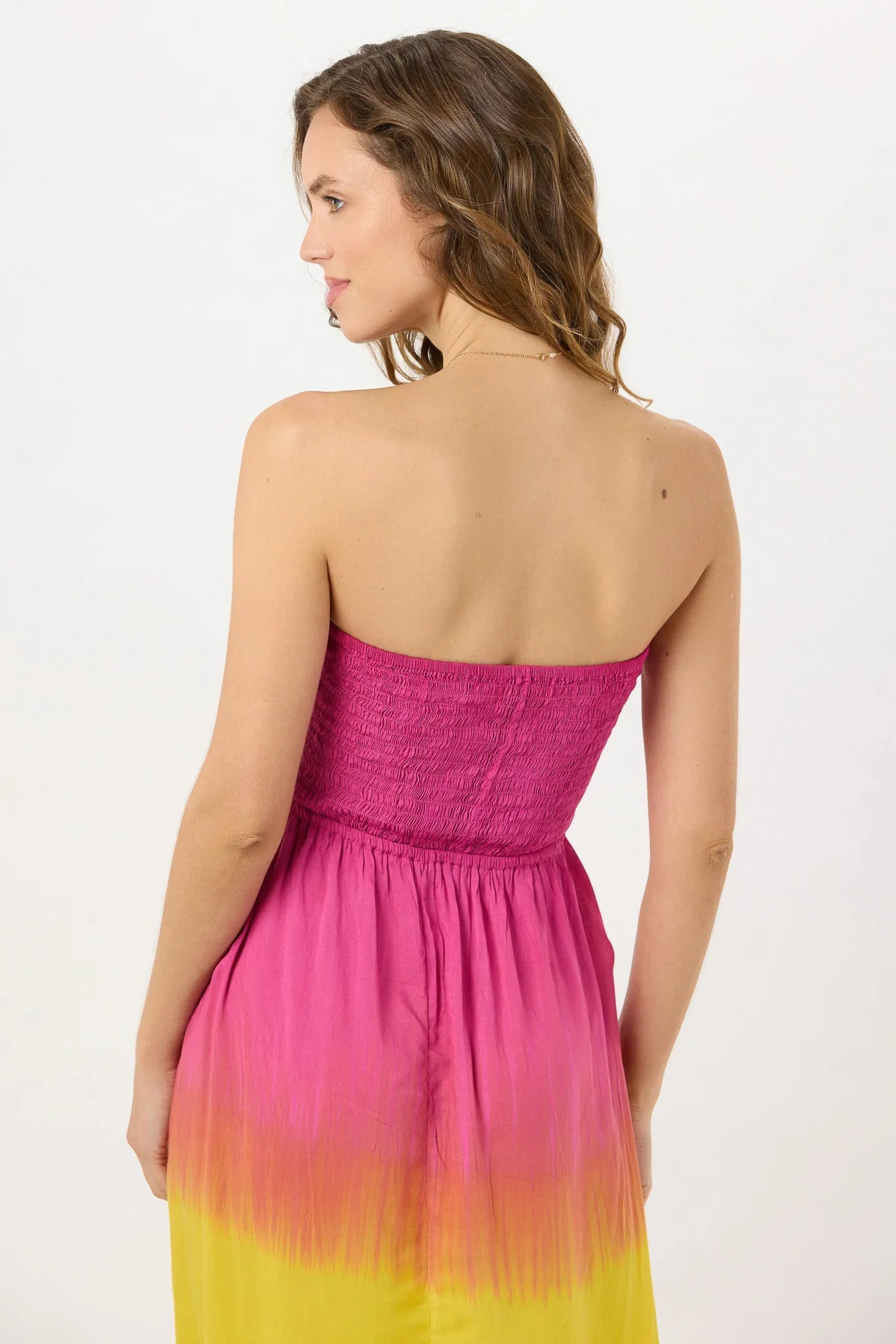 Tiare Hawaii Aila Maxi Dress - Fuchsia Ombre Yellow