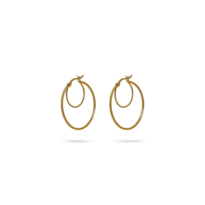 ARGENTO VIVO THE DOUBLE HOOP EARRING