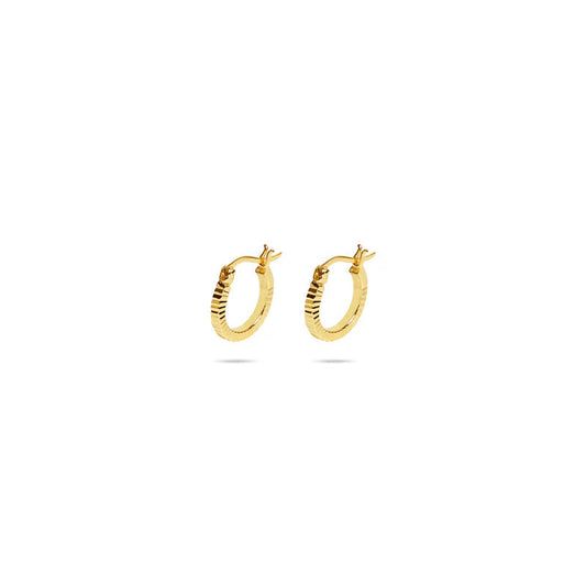 ARGENTO VIVO THE SMALL RIBBED HOOPS