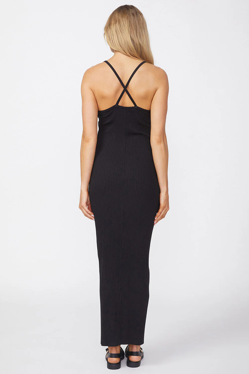 BAILEY/44 Women's Stateside Poorboy Rib Spaghetti Strap Midi Dress